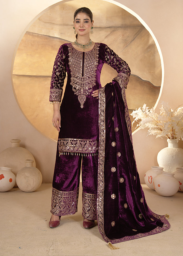 3 Pc Multicolor Silk Suit Set