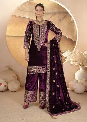 3 Pc Multicolor Silk Suit Set