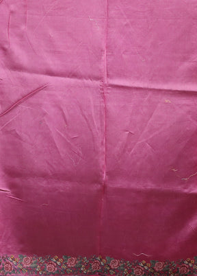 Pink Handloom Pure Organza Saree With Blouse Piece