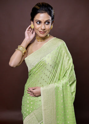 Green Georgette Saree Without Blouse Piece - Indian Silk House Agencies