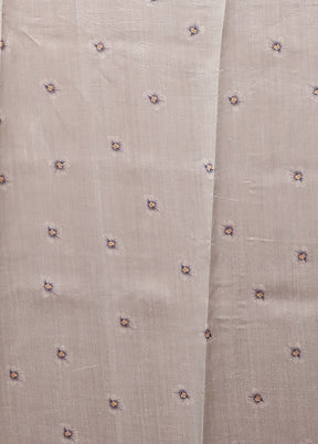 Grey Handloom Pure Organza Saree With Blouse Piece