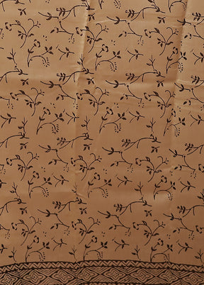 Yellow Chanderi Silk Saree With Blouse Piece