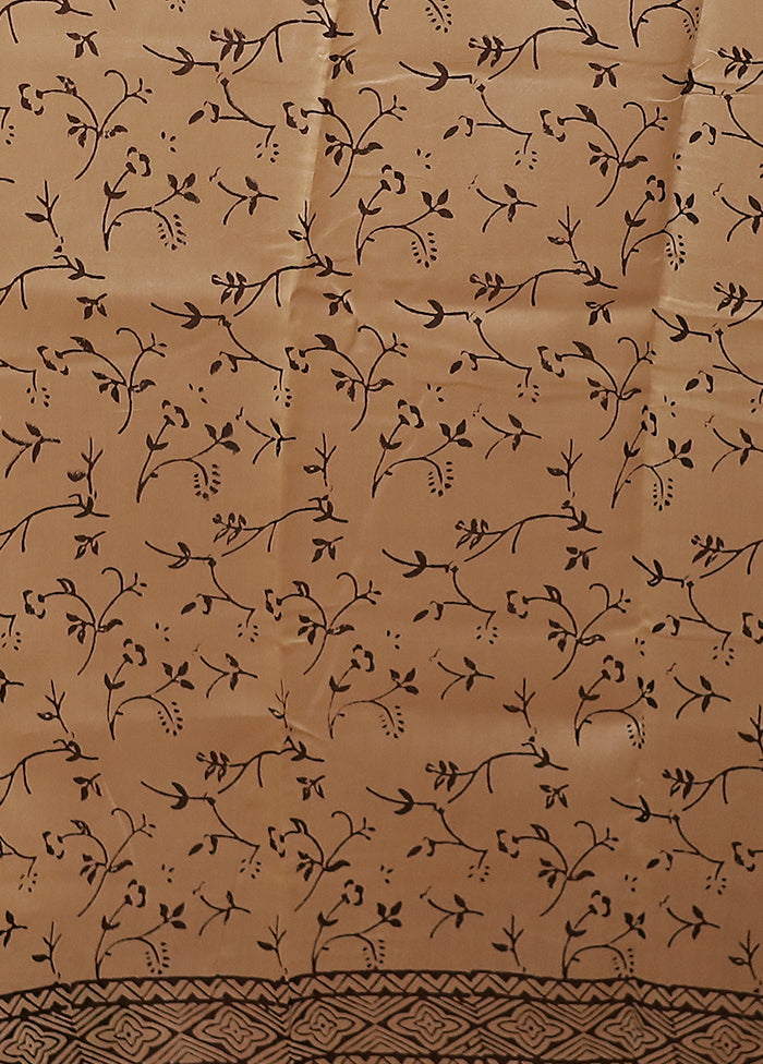 Yellow Chanderi Silk Saree With Blouse Piece