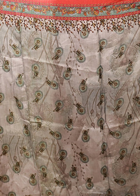 Green Chanderi Silk Saree With Blouse Piece