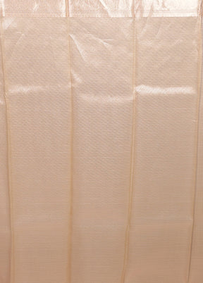 Cream Tissue Silk Saree With Blouse Piece