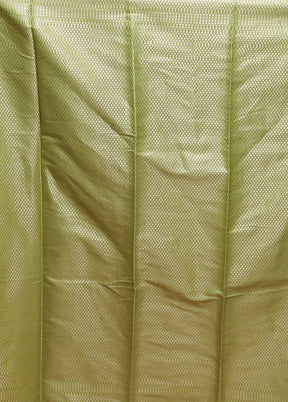 Green Kora Silk Saree With Blouse Piece