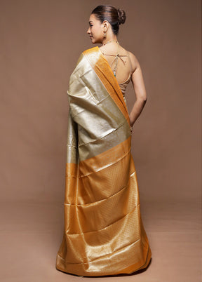 Gold Tissue Silk Saree With Blouse Piece