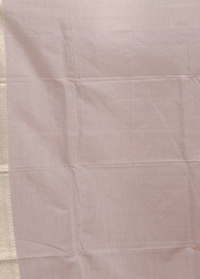 Cream Kora Silk Saree With Blouse Piece