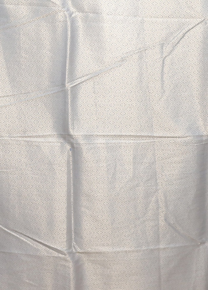 Grey Kora Silk Saree With Blouse Piece