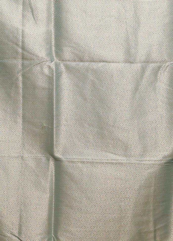 Blue Kora Silk Saree With Blouse Piece