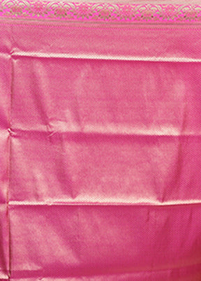 Pink Tanchoi Silk Saree With Blouse Piece