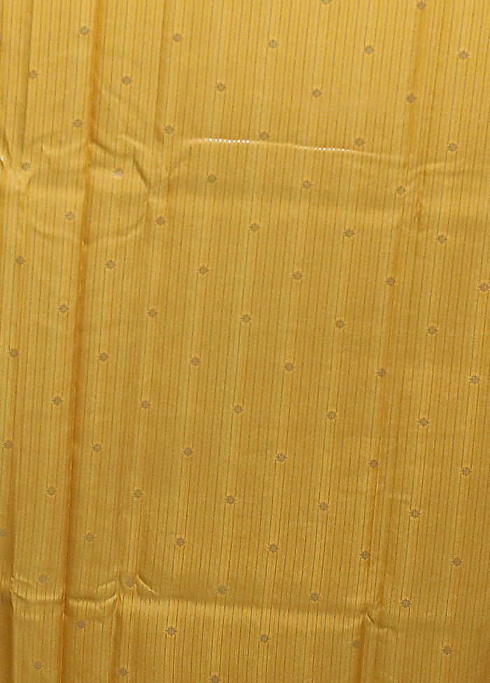 Yellow Uppada Silk Saree With Blouse Piece