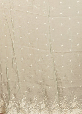 Green Handloom Pure Organza Saree With Blouse Piece