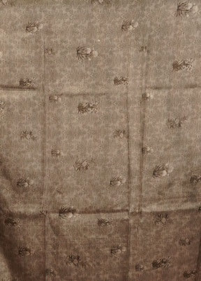 Grey Bishnupuri Pure Silk Saree Without Blouse Piece