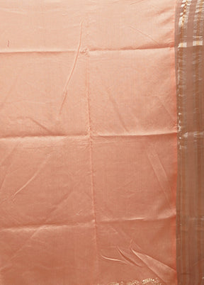 Pink Handloom Pure Organza Saree With Blouse Piece