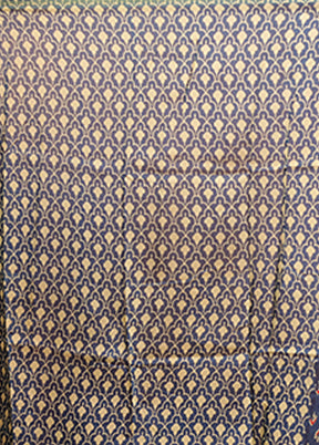 Blue Chanderi Silk Saree With Blouse Piece