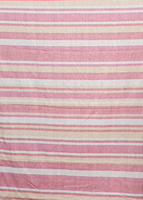 Pink Cotton Saree With Blouse Piece