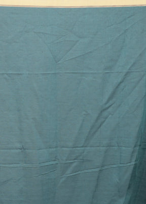 Green Pure Cotton Saree Without Blouse Piece