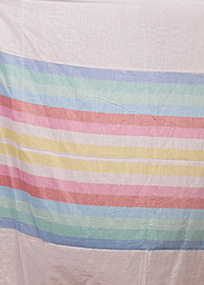 Multicolor Cotton Saree With Blouse Piece