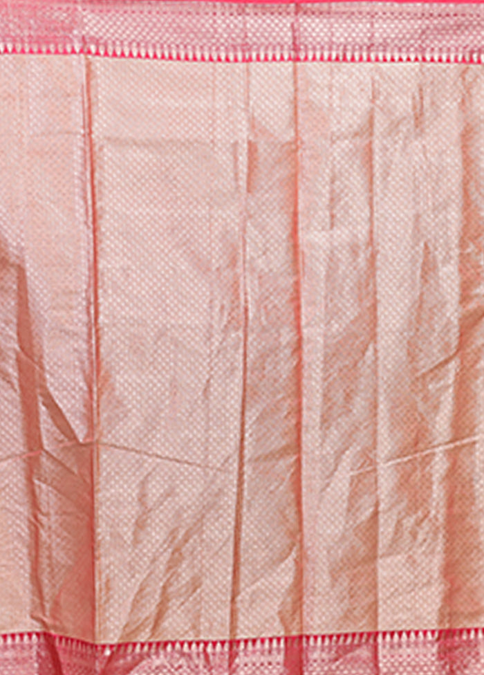 Pink Dupion Silk Saree With Blouse Piece