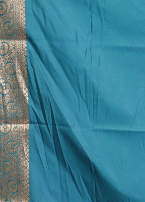 Blue Uppada Silk Saree With Blouse Piece