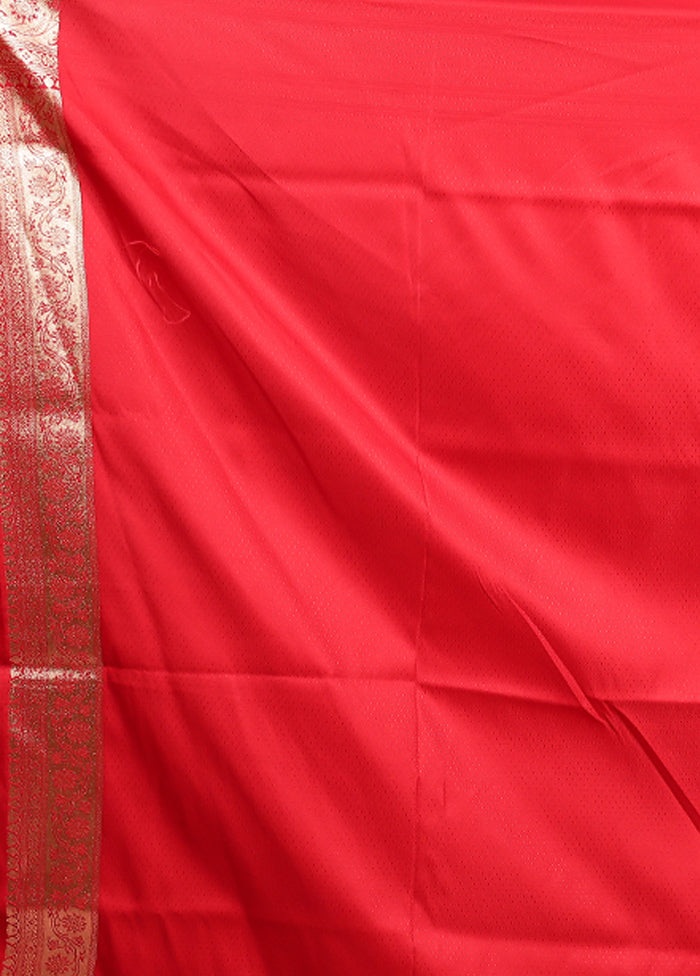 Green Tanchoi Silk Saree With Blouse Piece