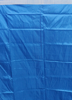 Blue Handloom Bomkai Pure Silk Saree With Blouse Piece