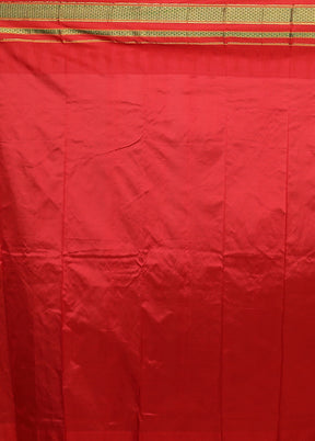 Green Handloom Kanjivaram Pure Silk Saree With Blouse Piece