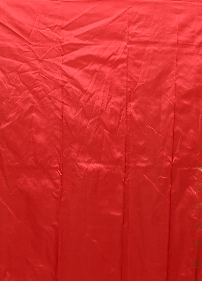 Green Handloom Kanjivaram Pure Silk Saree With Blouse Piece