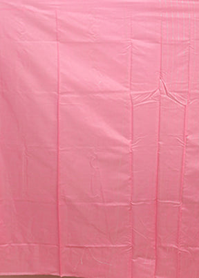 Pink Dupion Silk Saree With Blouse Piece