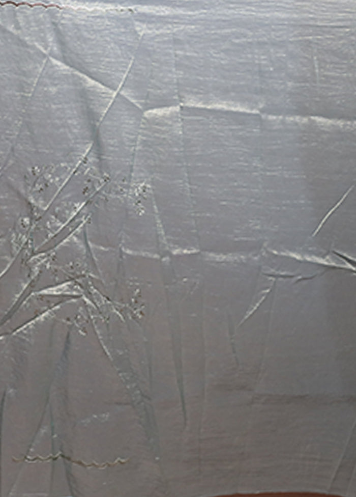 Green Tissue Silk Saree With Blouse Piece