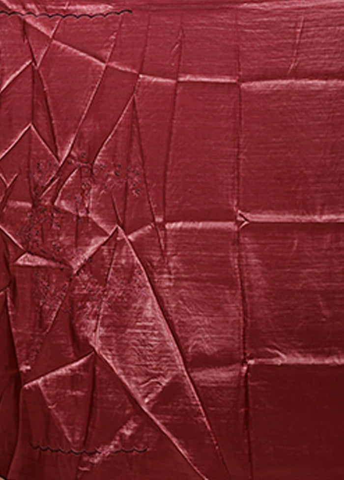 Purple Tissue Silk Saree With Blouse Piece