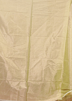 Green Tissue Silk Saree With Blouse Piece