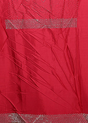 Pink Chiffon Silk Saree With Blouse Piece