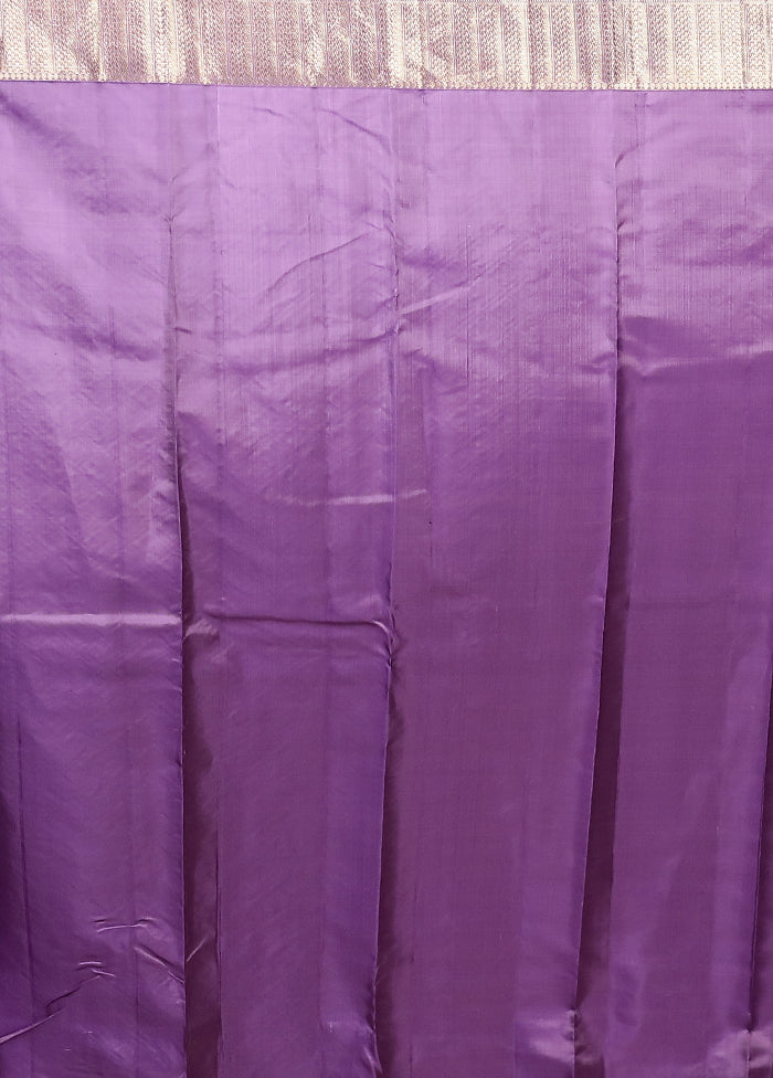 Pink Handloom Kanjivaram Pure Silk Saree With Blouse Piece