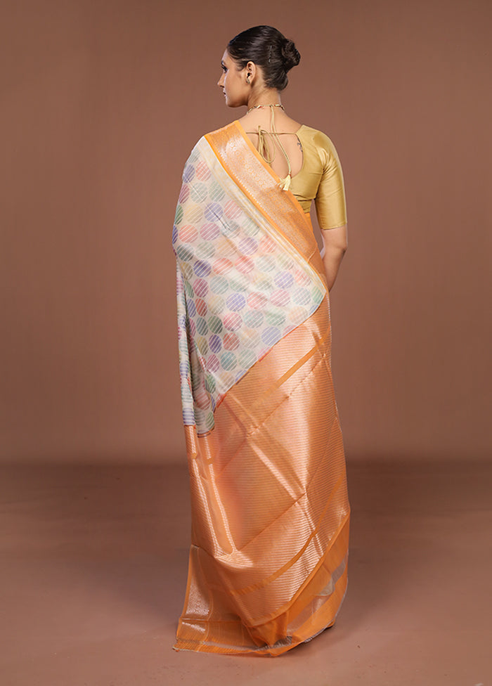 Multicolor Pure Cotton Saree With Blouse Piece