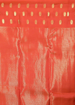 Maroon Handloom Kanchipuram Pure Silk Saree With Blouse Piece