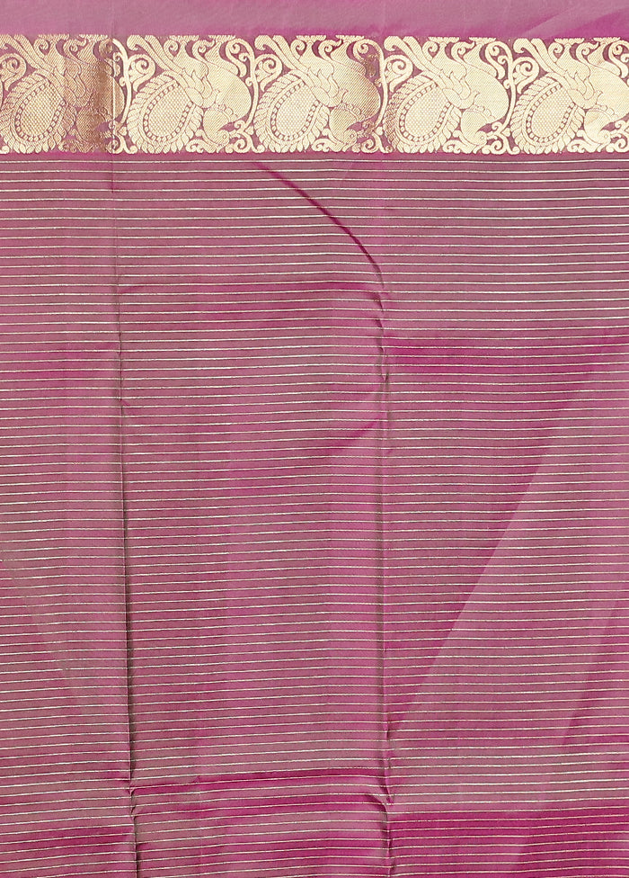 Green Handloom Kanjivaram Pure Silk Saree With Blouse Piece