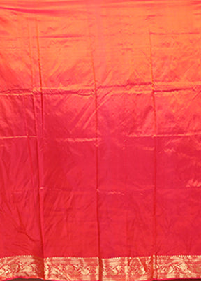 Pink Handloom Katan Pure Silk Saree With Blouse Piece