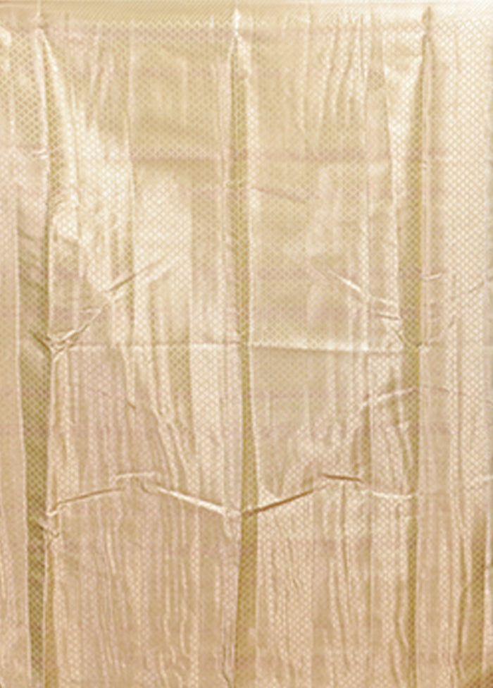 Green Dupion Silk Saree With Blouse Piece