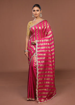 Pink Organza Saree With Blouse Piece