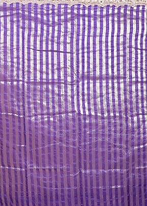 Blue Organza Saree With Blouse Piece