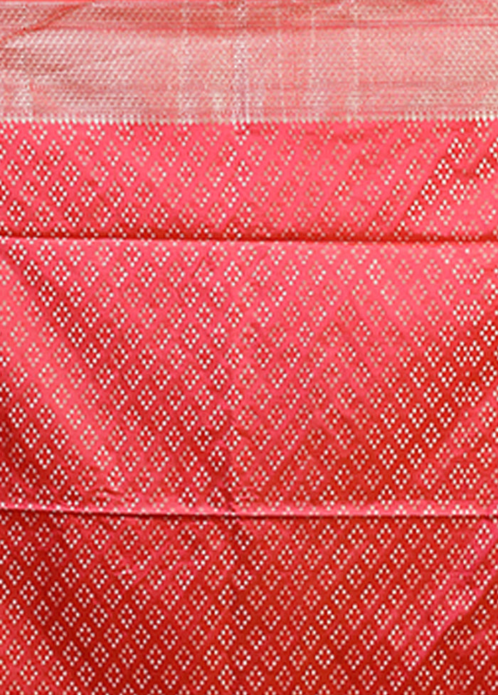 Pink Dupion Silk Saree With Blouse Piece