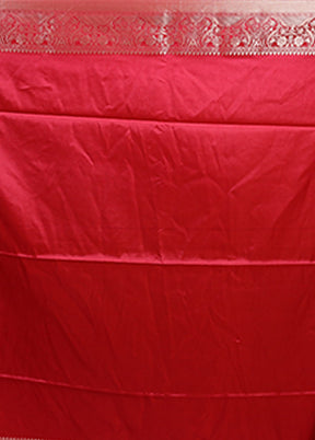 Pink Dupion Silk Saree With Blouse Piece