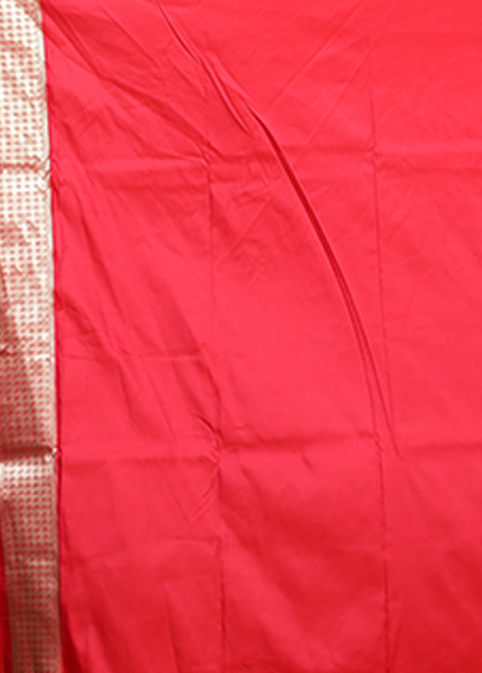 Pink Katan Silk Saree With Blouse Piece