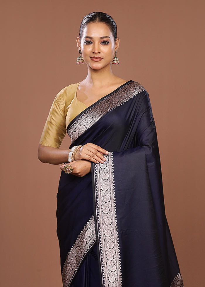 Brown Katan Silk Saree With Blouse Piece