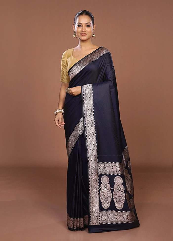 Brown Katan Silk Saree With Blouse Piece