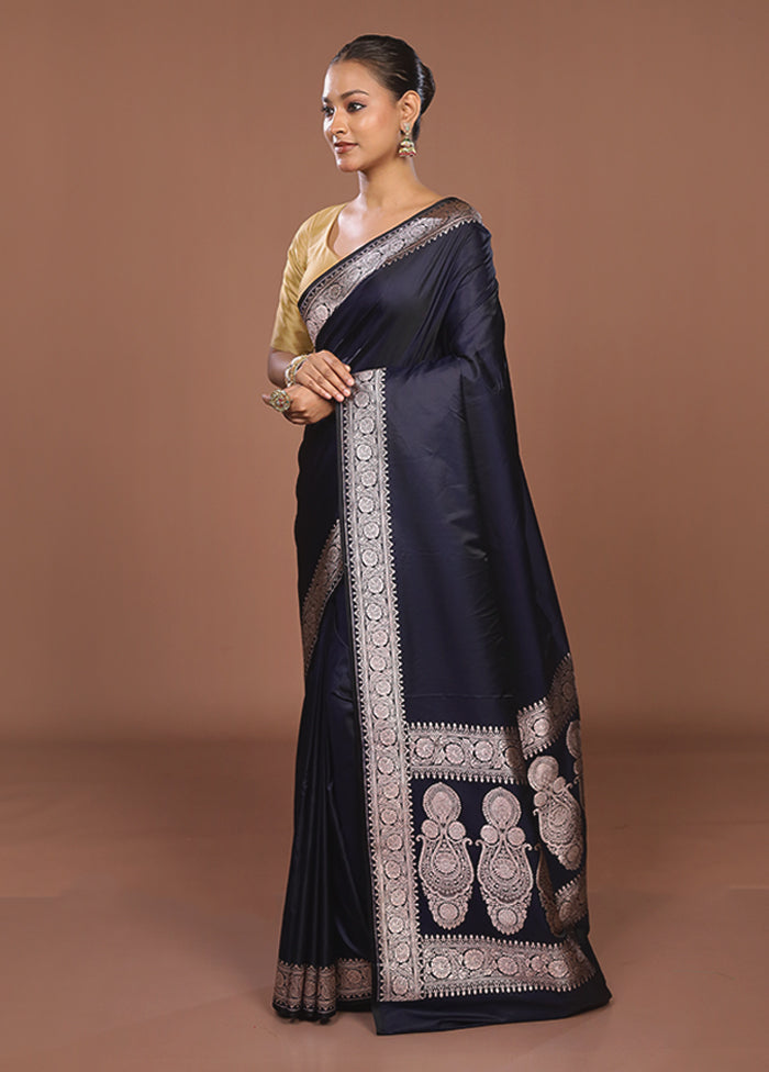 Brown Katan Silk Saree With Blouse Piece