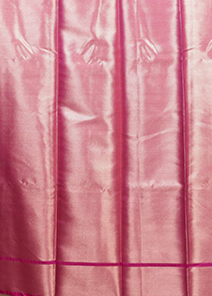 Blue Kora Silk Saree With Blouse Piece