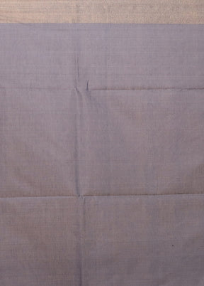 Grey Pure Cotton Saree With Blouse Piece